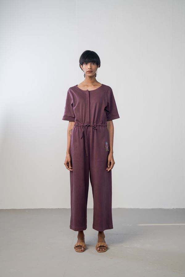 The Purple Garden organic cotton knit jumpsuit Fashion SUI 