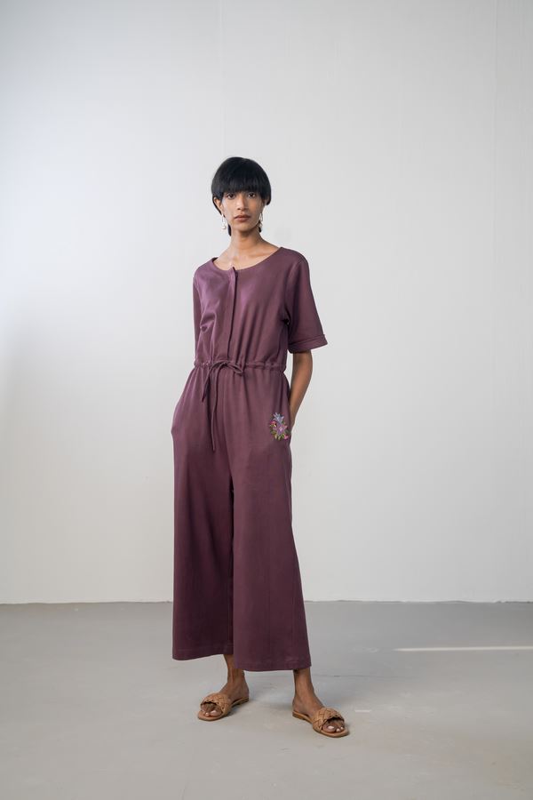 The Purple Garden organic cotton knit jumpsuit Fashion SUI 