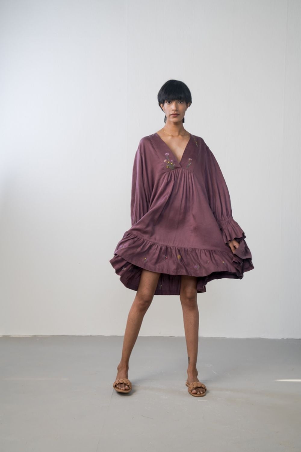 The Purple Garden tencel dress Fashion SUI 