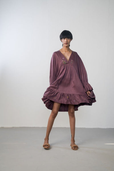 The Purple Garden tencel dress Fashion SUI 