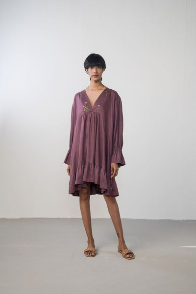 The Purple Garden tencel dress Fashion SUI 