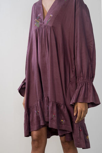 The Purple Garden tencel dress Fashion SUI 