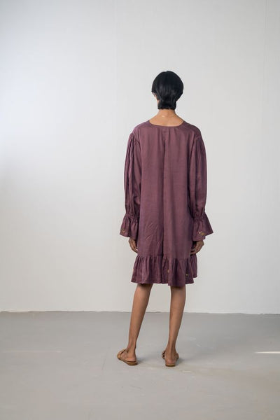 The Purple Garden tencel dress Fashion SUI 