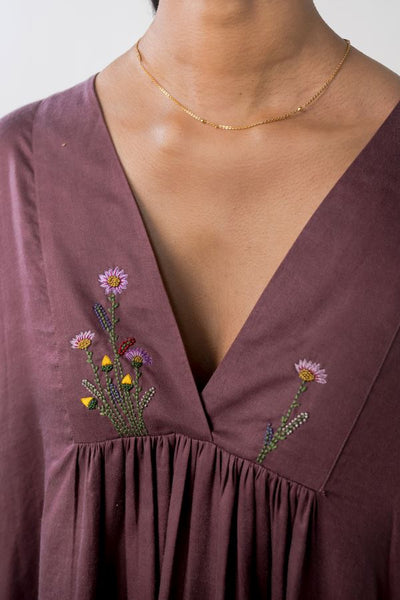 The Purple Garden tencel dress Fashion SUI 