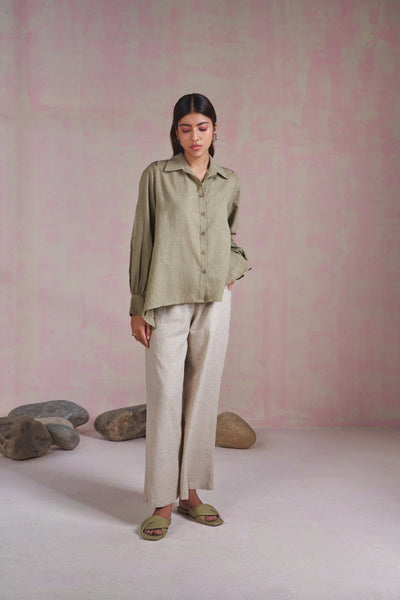 The Reef naturally dyed handspun handwoven organic cotton shirt Fashion SUI 