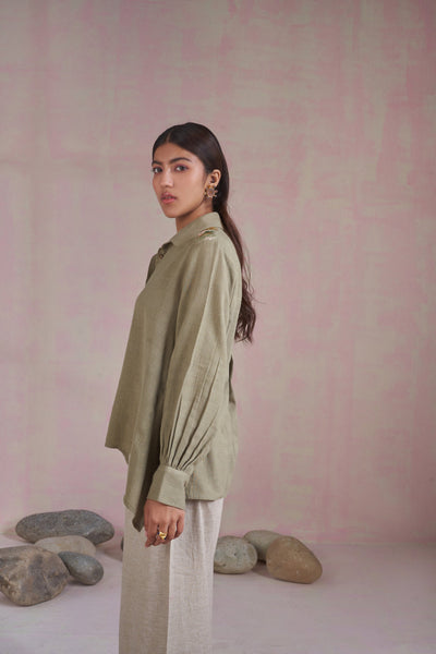 The Reef naturally dyed handspun handwoven organic cotton shirt Fashion SUI 