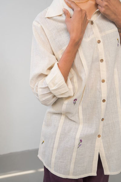 The Winter Garden handwoven organic cotton shirt Fashion SUI 