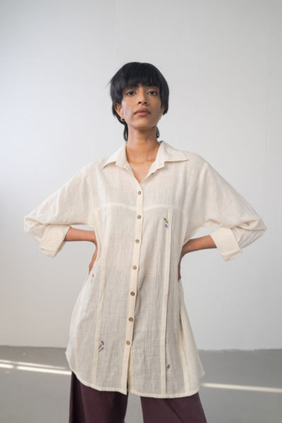 The Winter Garden handwoven organic cotton shirt Fashion SUI 