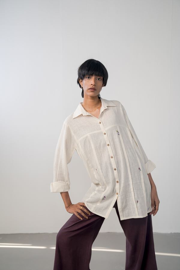 The Winter Garden handwoven organic cotton shirt Fashion SUI 