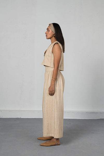 The Winter Garden handwoven organic cotton trousers Fashion SUI 