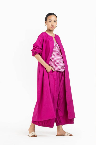 Tie Top Hot Pink Check Co-ord Fashion THREE