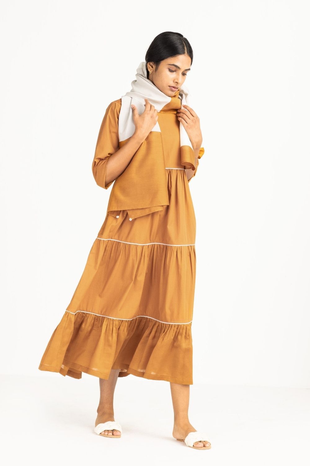 Tier Dress Co-ord - Rust Fashion THREE
