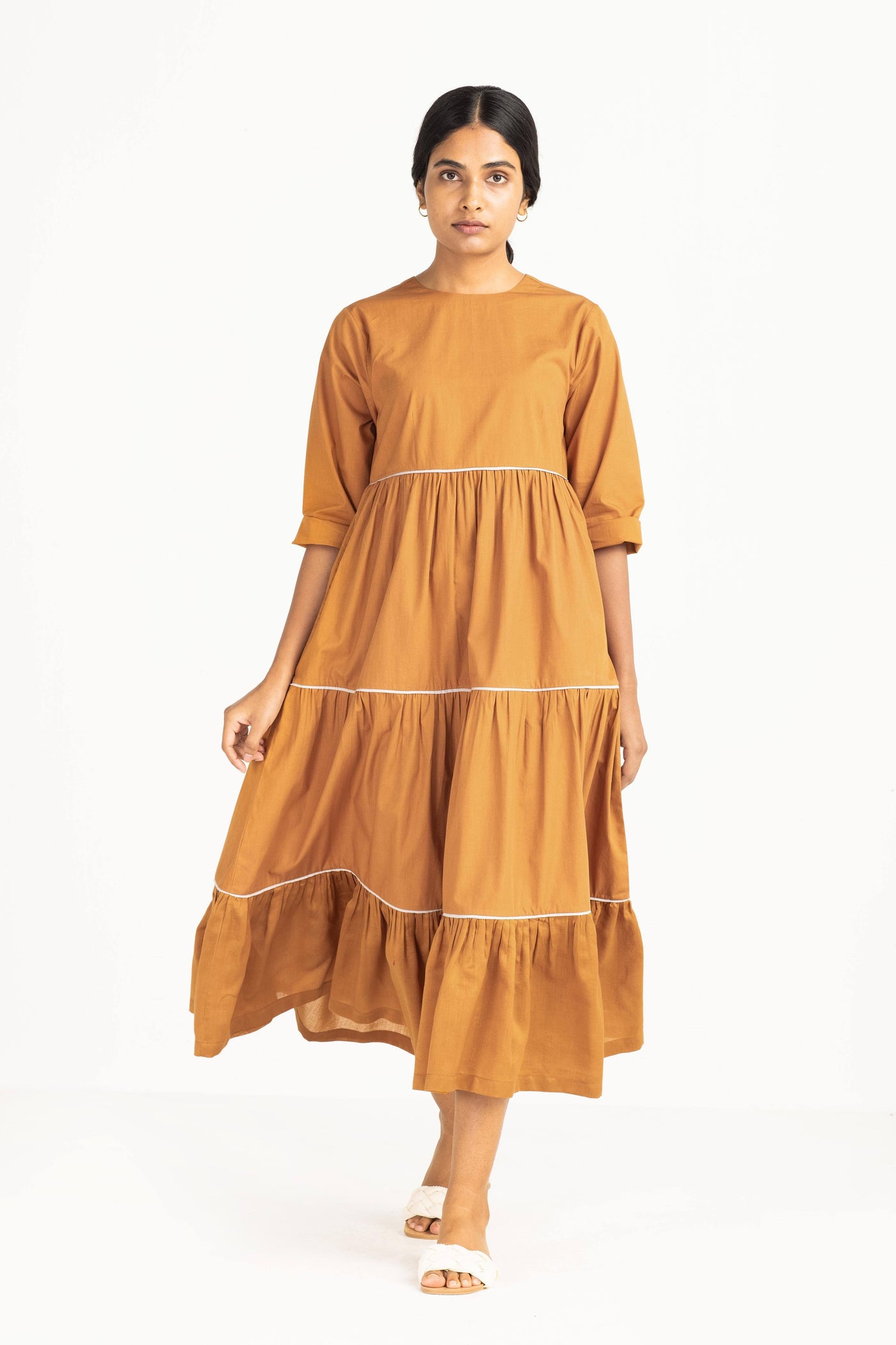 Tier Dress Co-ord - Rust Fashion THREE