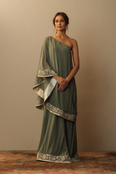 Toga dress grey georgette Fashion Mallika Mathur