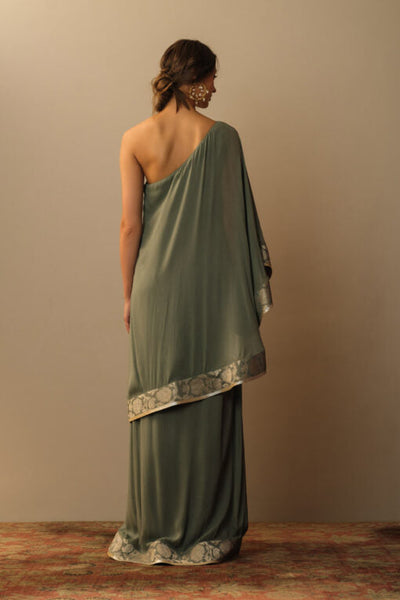 Toga dress grey georgette Fashion Mallika Mathur