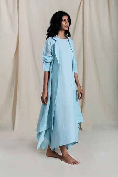 Trench Koza Aakaar Blue Jacket Fashion Mati