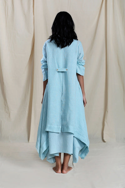 Trench Koza Aakaar Blue Jacket Fashion Mati