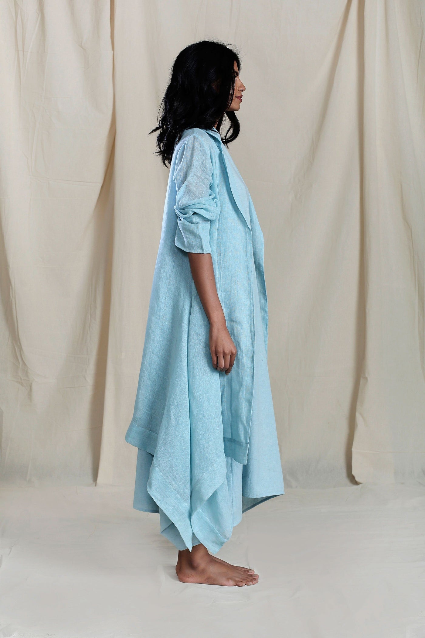 Trench Koza Aakaar Blue Jacket Fashion Mati