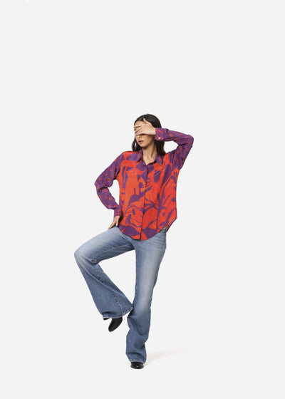 Tsuba Shirt Purple Fashion Yam