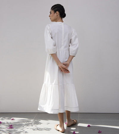 Tuberose Tiered Dress Fashion Khara Kapas