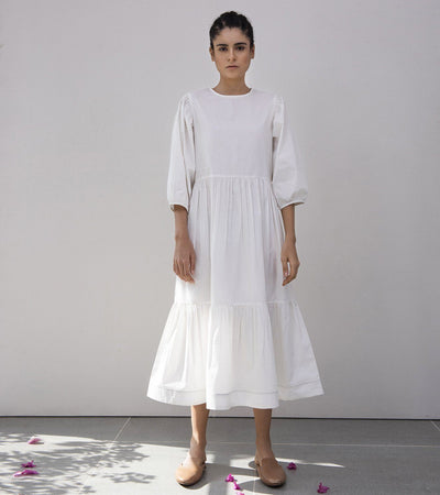 Tuberose Tiered Dress Fashion Khara Kapas