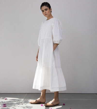 Tuberose Tiered Dress Fashion Khara Kapas