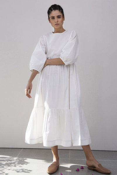 Tuberose Tiered Dress Fashion Khara Kapas