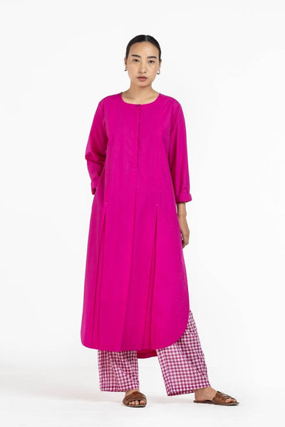 U-hem Kurta Co-ord Hot Pink Fashion THREE