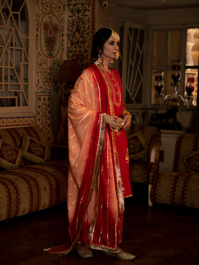 Ulfat - Gulaal Chanderi Silk Kurta Salwar Set Fashion Maison Shefali