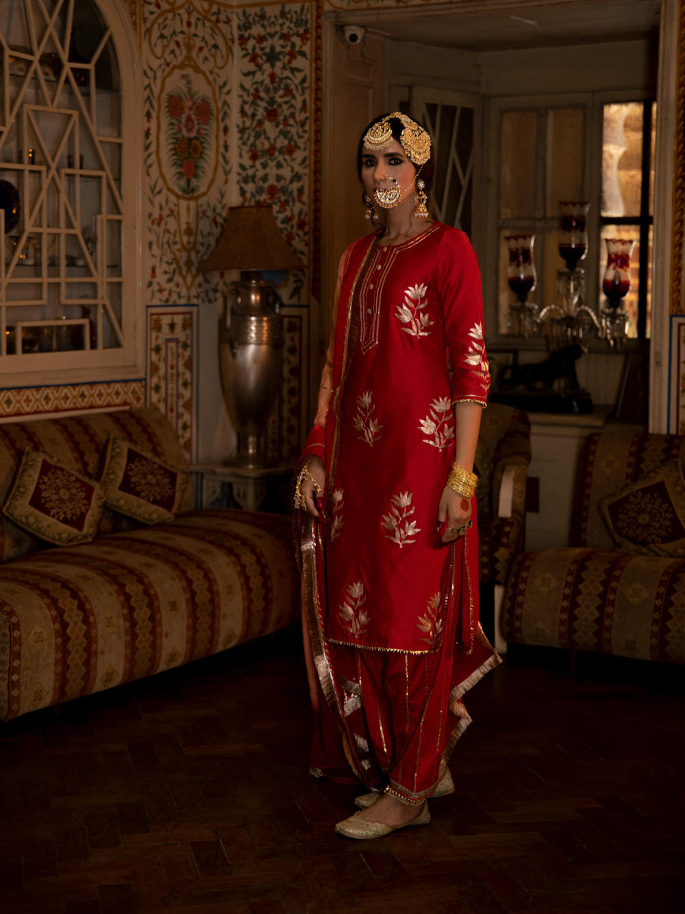 Ulfat - Gulaal Chanderi Silk Kurta Salwar Set Fashion Maison Shefali