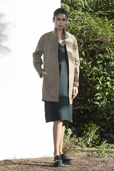Umber Car Coat Fashion Khara Kapas
