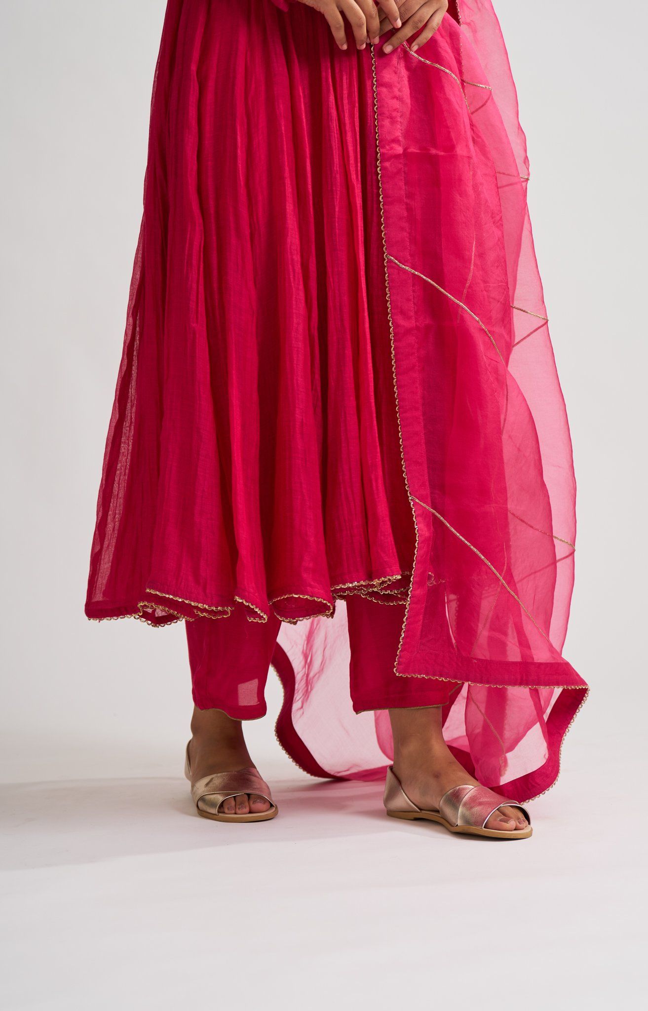 Vara Pink Ghoomer Anarkali Set Fashion DOT