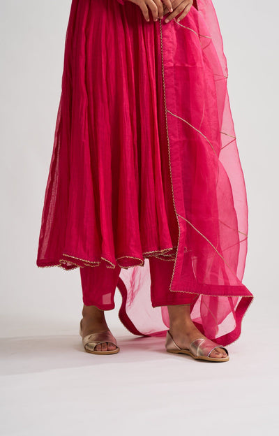 Vara Pink Ghoomer Anarkali Set Fashion DOT