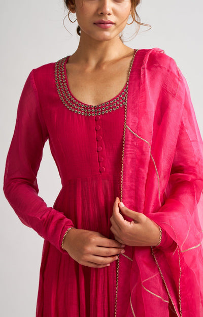 Vara Pink Ghoomer Anarkali Set Fashion DOT