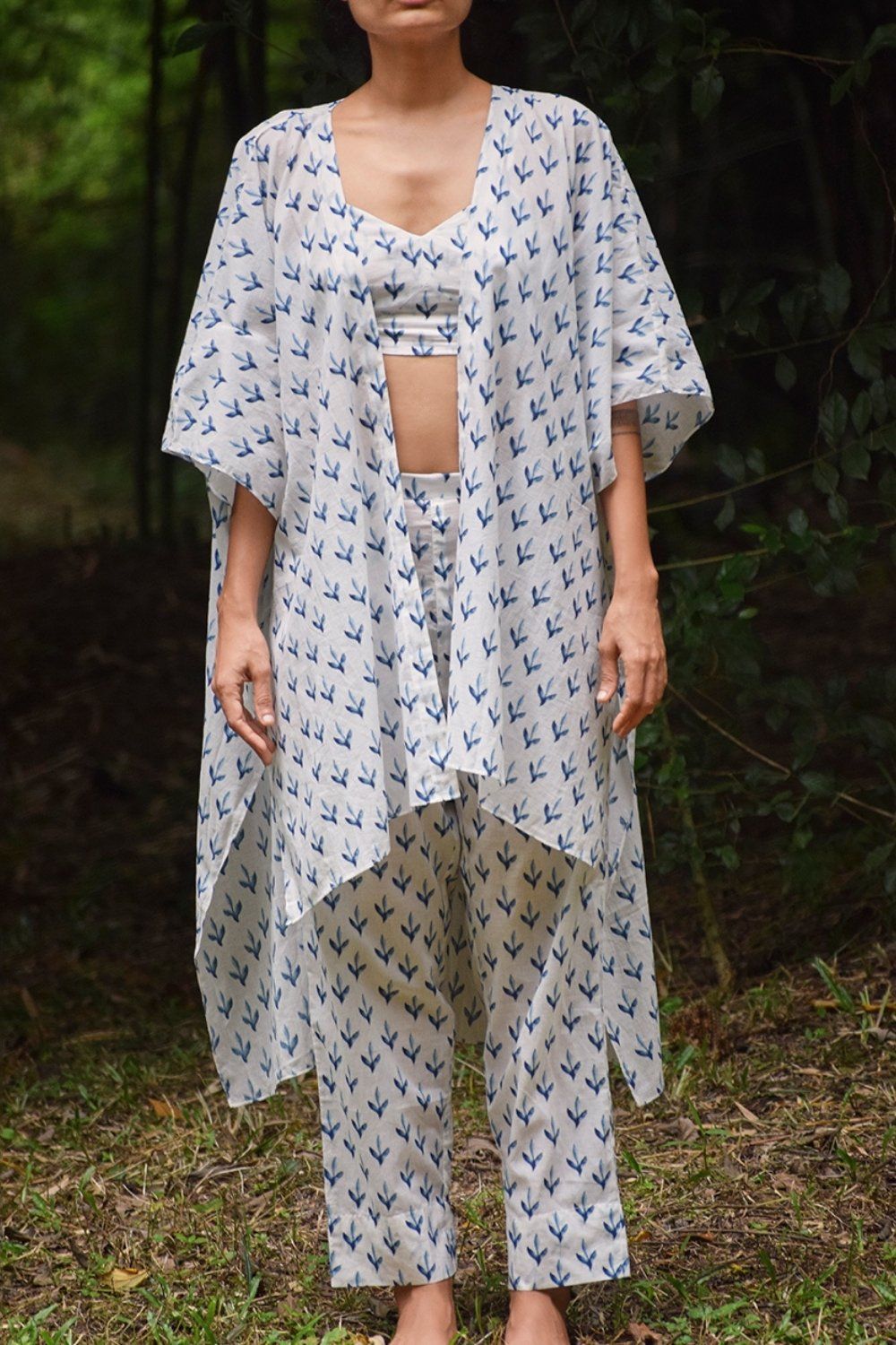 WATER PETAL CAPRI WITH CAPE Fashion Ensō by Myoho 