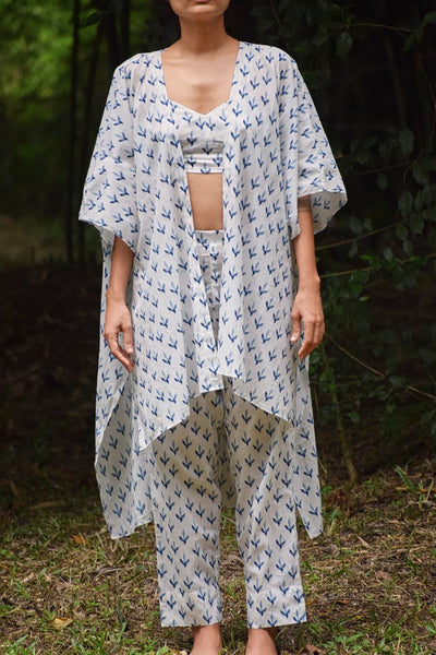 WATER PETAL CAPRI WITH CAPE Fashion Ensō by Myoho 