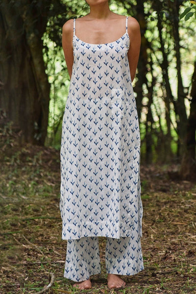 WATER PETAL SPAGHETTI KURTA SET Fashion Ensō by Myoho 
