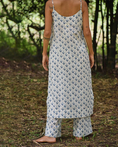 WATER PETAL SPAGHETTI KURTA SET Fashion Ensō by Myoho 