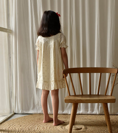 White Ash Frock Kids Khara Kapas Kids