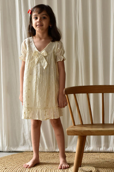 White Ash Frock Kids Khara Kapas Kids