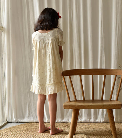 White Ash Frock Kids Khara Kapas Kids