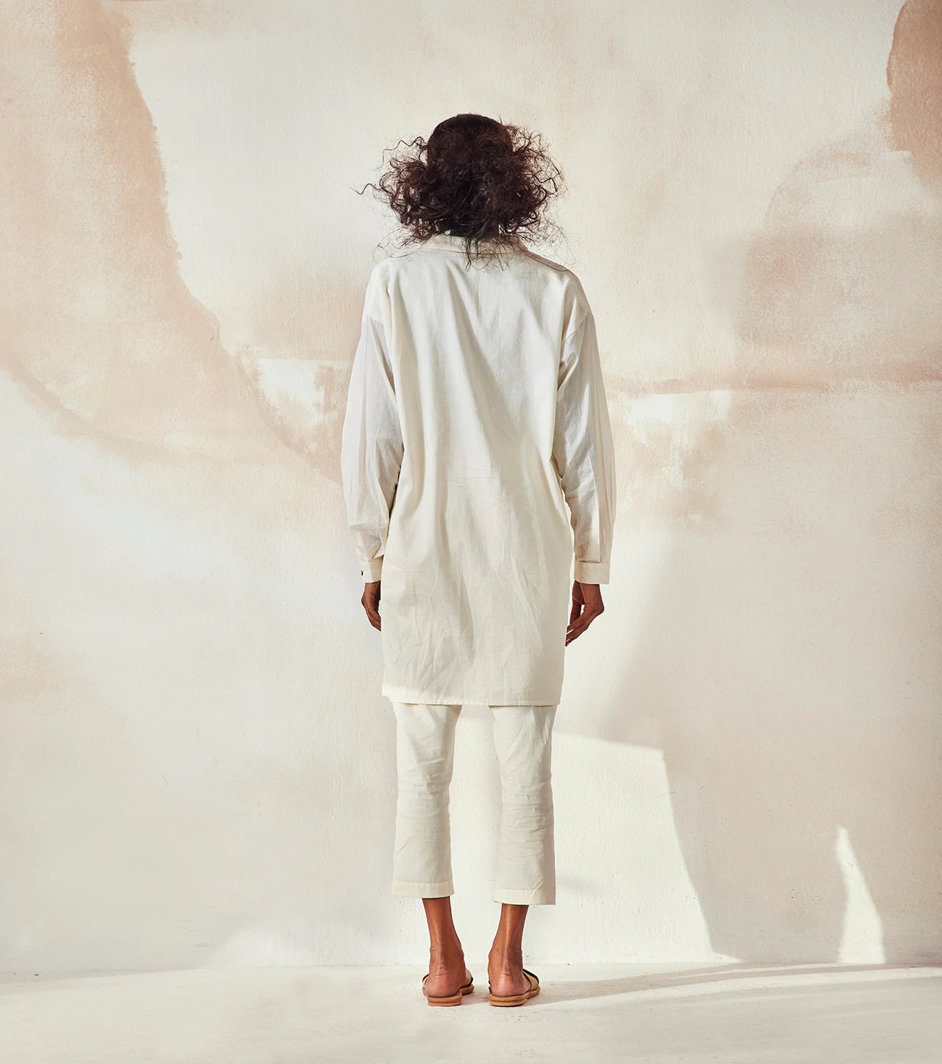 White Camellia Co-ord Set Fashion Khara Kapas