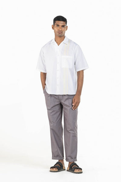 White Twill Tape Shirt Co-ord Men THREE XS Co-ord Set 