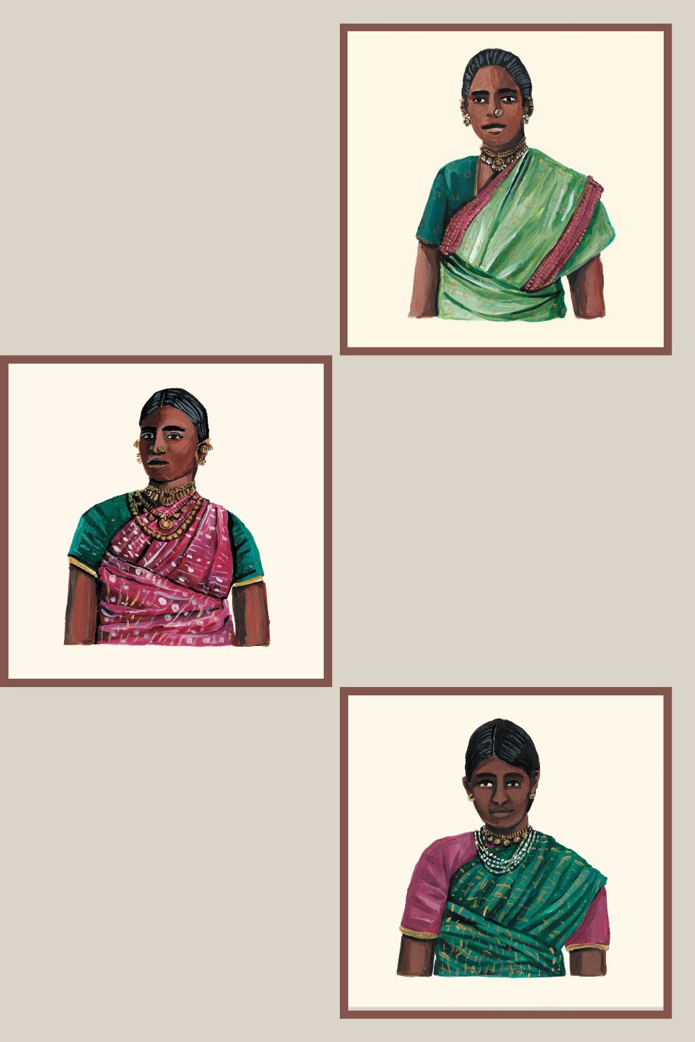 WOMEN OF CEYLON SERIES 2- SET 3 Art Namrata Kumar