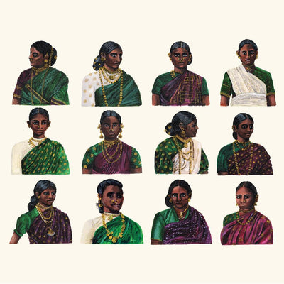 WOMEN OF CEYLON SET OF 12 Art Namrata Kumar 