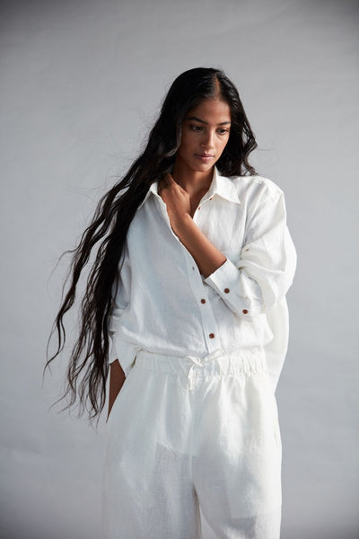 Women's Linen Oversized Shirt Fashion Saphed