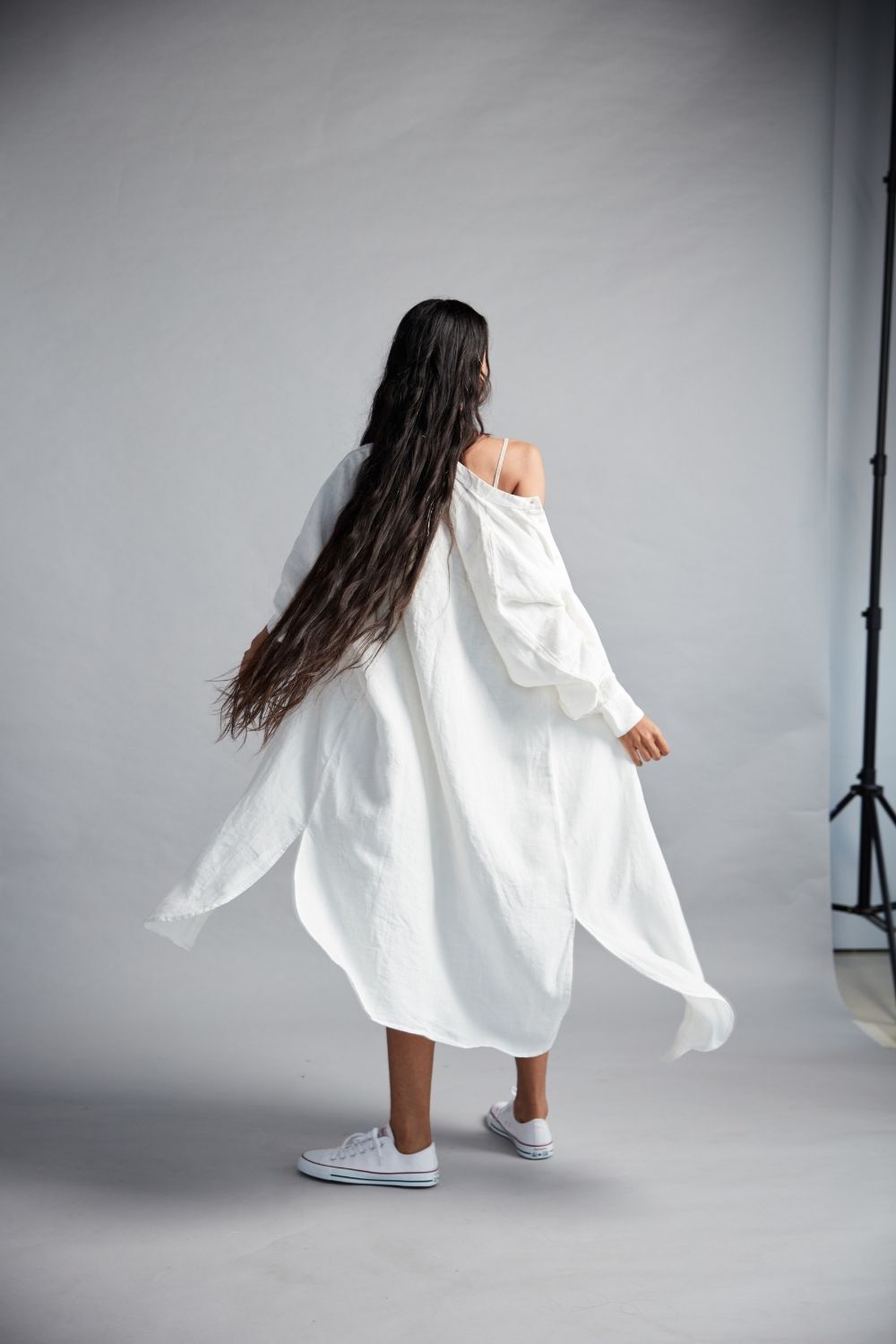 Women's Linen Shirt Dress Fashion Saphed M/L Taj