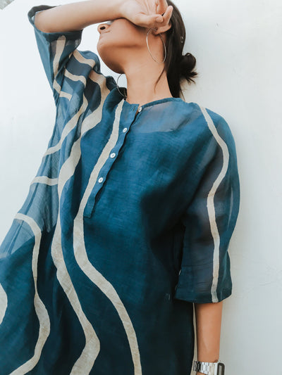 Yaz Dress Indigo Fashion Nirjara