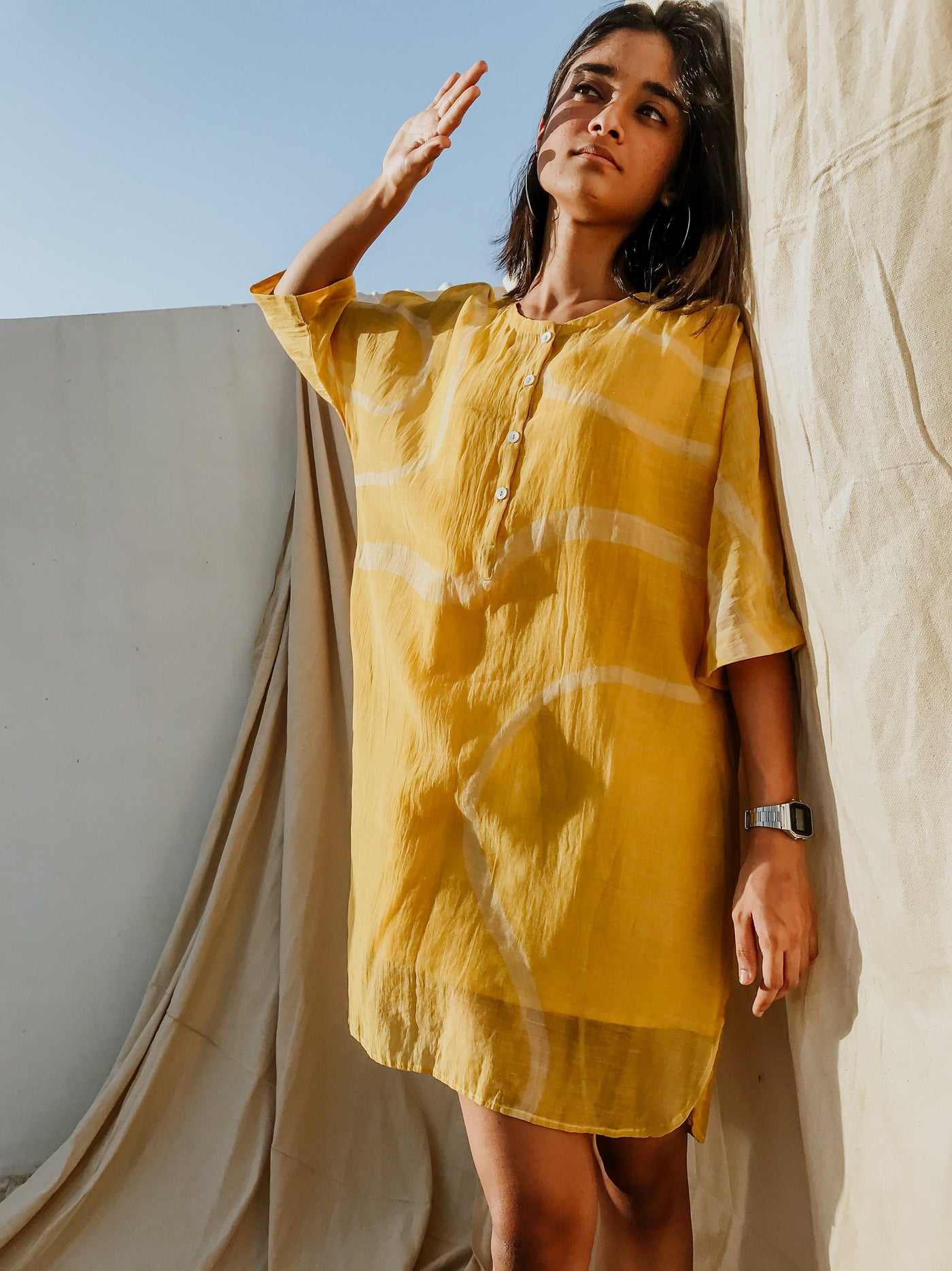 Yaz Dress Yellow Fashion Nirjara