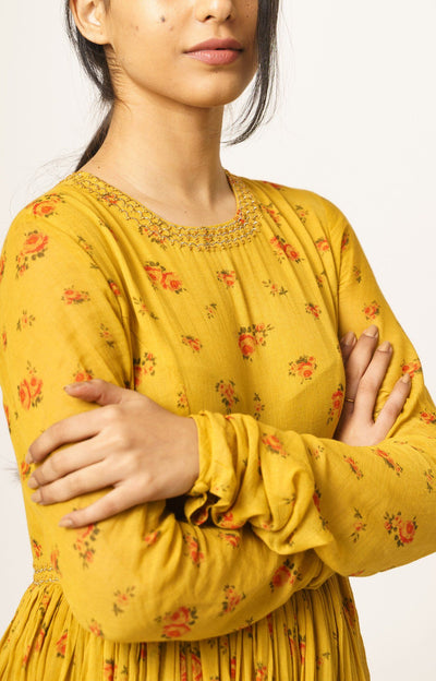 Yellow Aayat Anarkali Fashion DOT